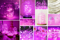 20-LED 2m Seed Light String - Pink