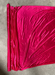 Red Magenta Satin Draping Fabric Roll 10m