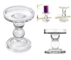 Glass Squat Candle Holder