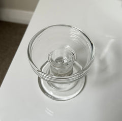 Glass Squat Candle Holder