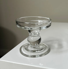 Glass Squat Candle Holder