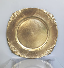 Plastic Charger Plate - Gold Baroque