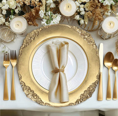 Plastic Charger Plate - Gold Baroque