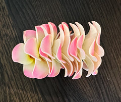 10 Pack Artificial Foam Frangipani Pink/Yellow/White - 7cm