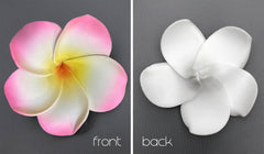 10 Pack Artificial Foam Frangipani Pink/Yellow/White - 7cm