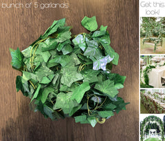 5 x Artificial Ivy Leaf Garland 2.4m