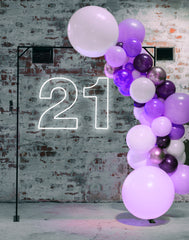 TWENTY ONE 21 Neon Style Sign