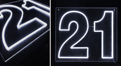 TWENTY ONE 21 Neon Style Sign