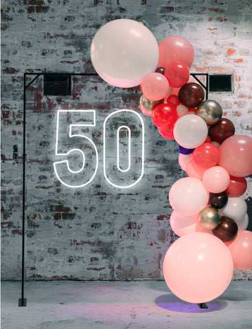 FIFTY 50 Neon Style Sign