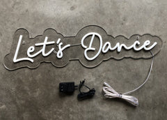 LET'S DANCE Neon Style Sign