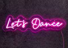 LET'S DANCE Neon Style Sign