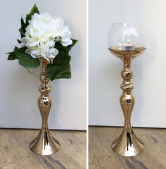 Gold Pedestal Candelabra Centrepiece 38cm