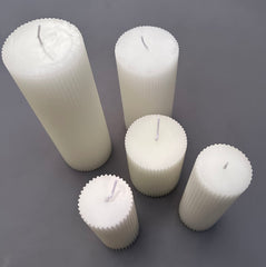 Wax Fluted Ribbed Candles