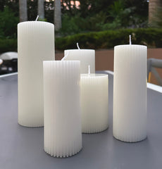 Wax Fluted Ribbed Candles