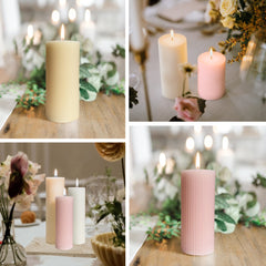 Wax Fluted Ribbed Candles