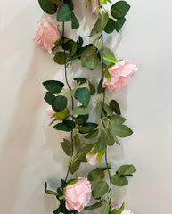 Artificial Rose Garland 1.65m - Various Colours