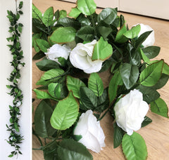 Artificial Rose Garland 1.65m - Various Colours