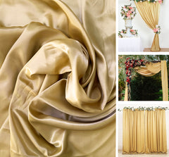 Gold 9m Satin Roll 140cm Wide