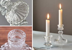 Glass Stem Candle Holder