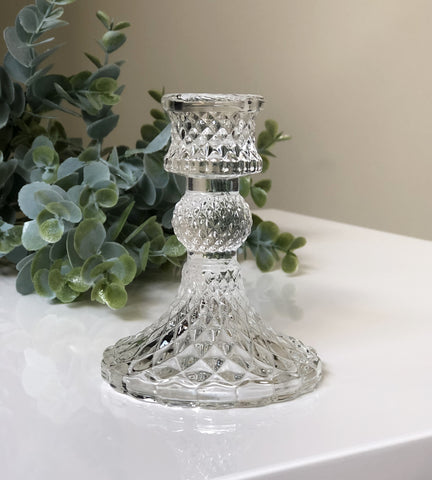 Cut Glass Style Candle Holder