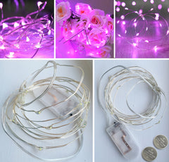 20-LED 2m Seed Light String - Pink