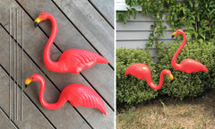 Set 2 Plastic Garden Flamingoes (Pair)