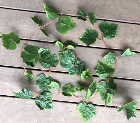 5 x Artificial Grape Leaf Garland 2.4m