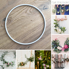 Floral Bouquet Hoop - White