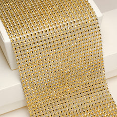 Faux Diamante Mesh Roll - GOLD