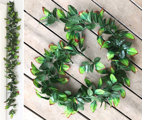 Artificial Rose Leaf Garland 1.65m