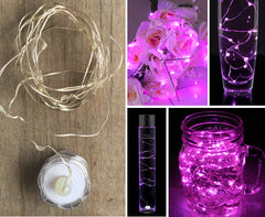 2m Submersible LED Light String - Pink