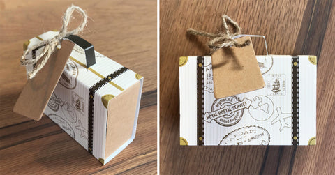 Vintage Style Suitcase Favour Box