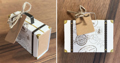 Vintage Style Suitcase Favour Box