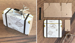 Vintage Style Suitcase Favour Box