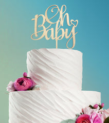 Oh Baby Wooden Cake Topper