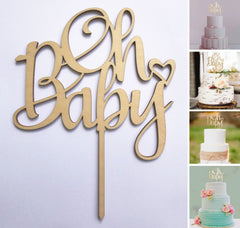 Oh Baby Wooden Cake Topper