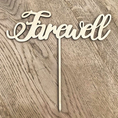 Farewell Wooden Cake Topper