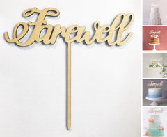 Farewell Wooden Cake Topper